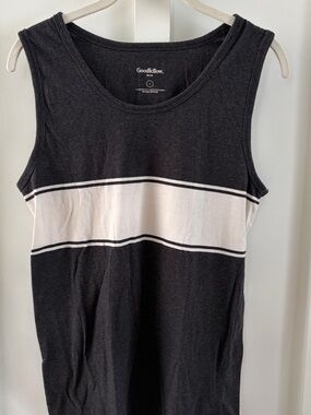 Goodfellow & Co. Men’s Dark Gray Stripe Tank Top | Size Small | Casual Style